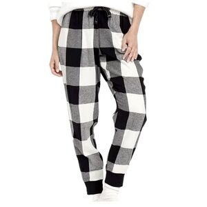 Old Navy NWT Plus 2X Buffalo Plaid Black and White Flannel Lounge Pants Pajama